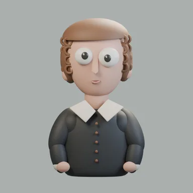 A Young Man Seated at a Table (possibly Govaert Flinck), reimagined in clay