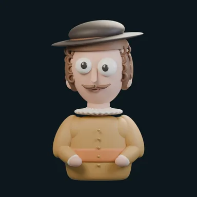 Portrait of a Member of the Haarlem Civic Guard, reimagined in clay